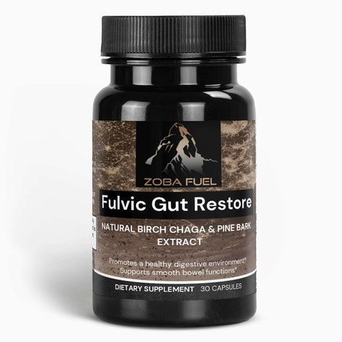 gut health capsules with natural birch chaga and pine bark extract