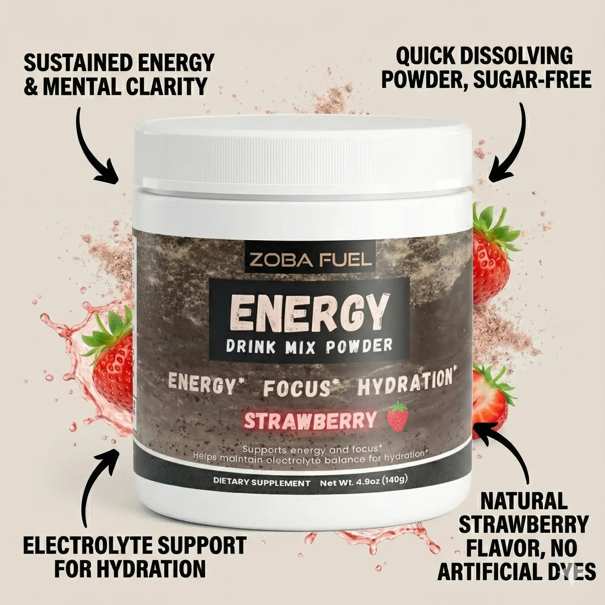 Fruit Punch Energy Drink Mix Powder